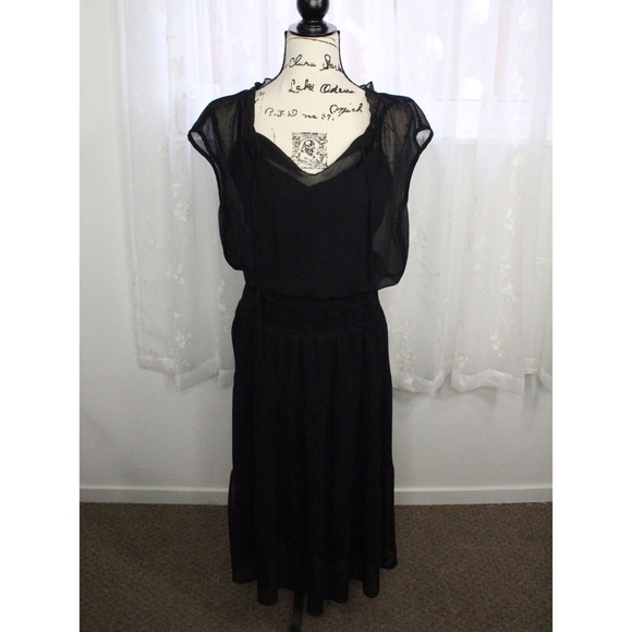 black sheer maxi dress